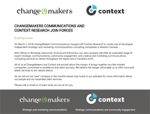 Tablet Screenshot of changemakers.ca